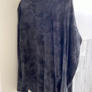 Split Side Black Tie-Dye sweatshirt - size s